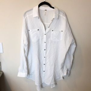 Free People Oversized Button Down Tunic